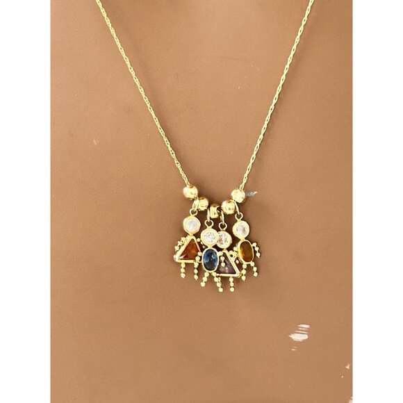 14k Gold Boys/Girls Gesmtones Pendants Necklace - Picture 6 of 7